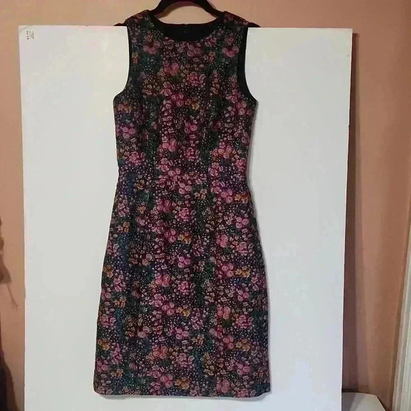 J CREW L2593 NWOT size 00 Stunning HTF  Botanic Jacquard Mayapple Sheath Dress - Picture 6 of 10